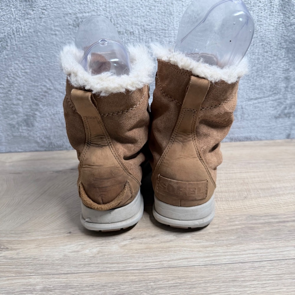 Sorel Explorer Joan Women 7.5 Brown Suede Waterproof Faux Fur Winter Boots‎ - Picture 6 of 11